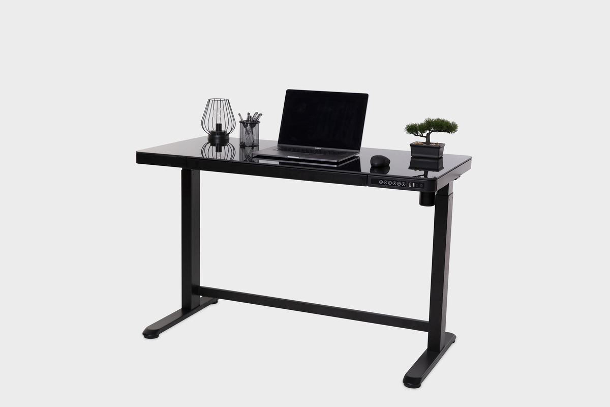 Homii All-in-One-Glass-Top-Standing-Desk
